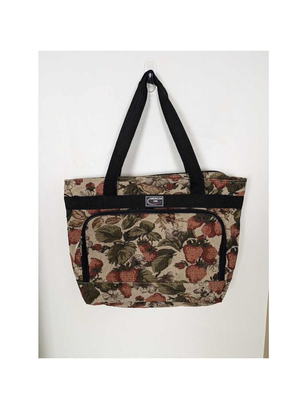 American Uni Vintage Strawberry Overnight Travel Bag Tapestry Print Cottage Core